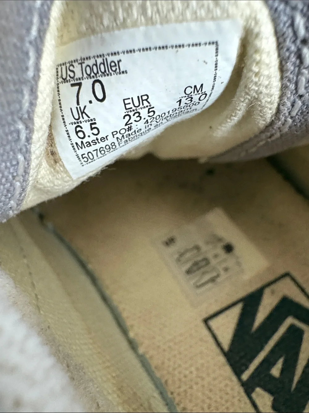 Vans Kids toddler Gray Suede Velcro Sneakers